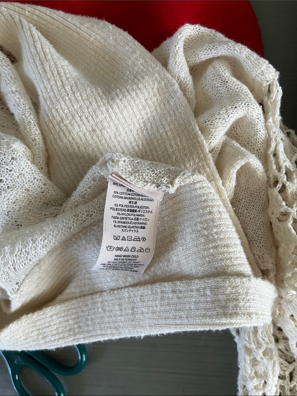 Free People Cotton Linen Blend Wrap V Neckline Bell Sleeves Lightweight Sz - Picture 6 of 6